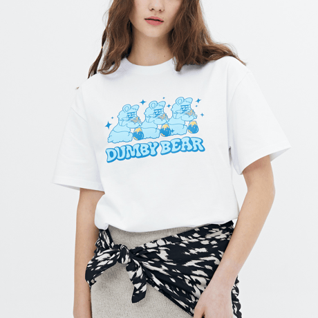 『grooverhyme』 　TRIPLE DUMBY T-SHIRT (White)