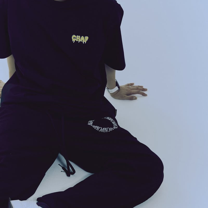 CHAP CHAP』 サークルチャップロゴスウェットパンツ (Black