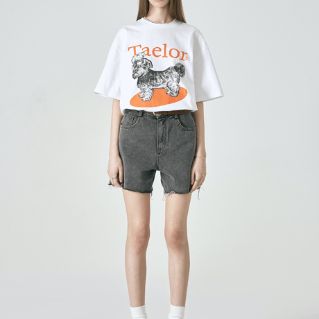 『GROOVE RHYME』 taelor series shihtzu t-shirts (Orange)