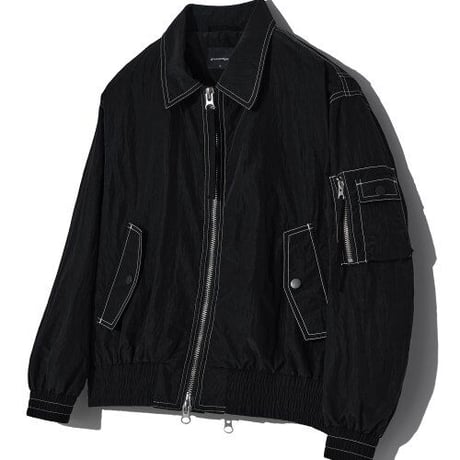 『GROOVE RHYME』 (W) ステッチポイントブルゾン (Black)