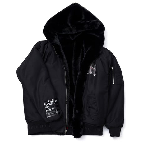 Blackblond Reversible Fur Hood Jacket (Black)