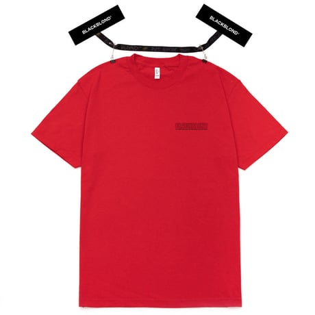 『BLACKBLOND』 オリジナルボーダーロゴショートスリーブTシャツ (Red)