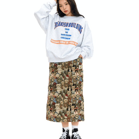 『FREAKISH BUILDING』 KONO SWEATSHIRTS (Light Melange)