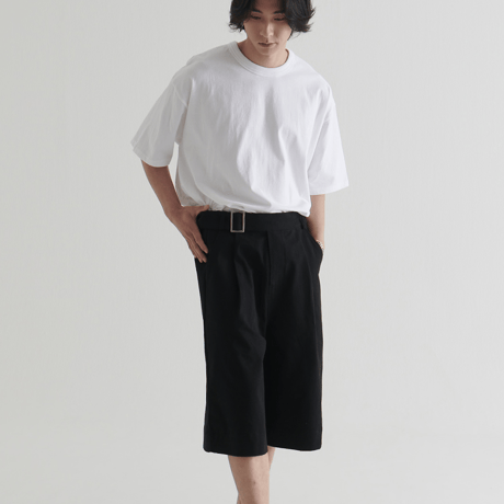 『BY.L 』 バミューダコットンパンツ (Black)
