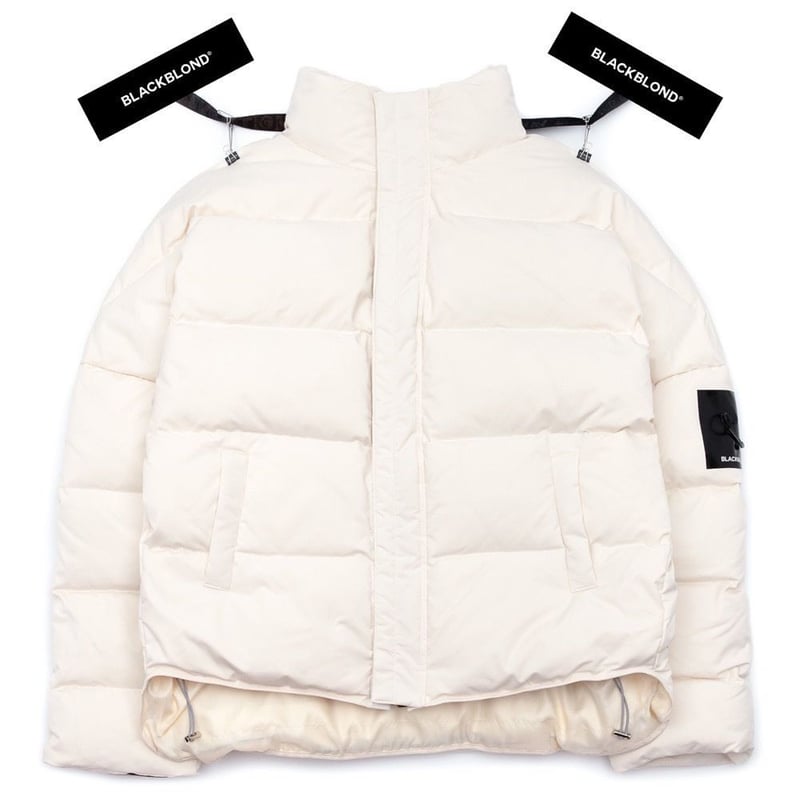 BLACKBLOND』 パッチショートダックダウンジャケット (Ivory BLACKBLOND』 パッチショートダックダウンジャケット (Ivory