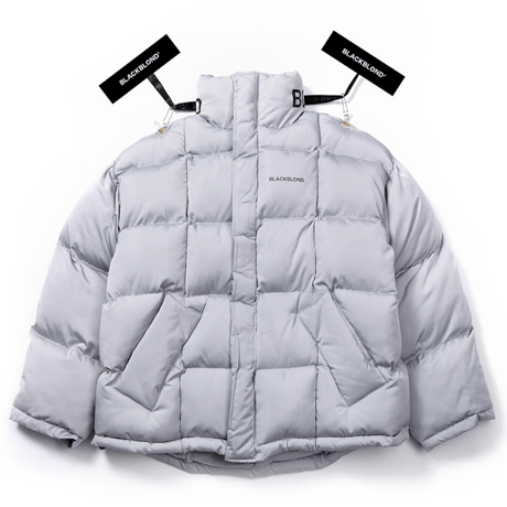 Blackblond Reflective Logo Oversize Short Padding (Gray)