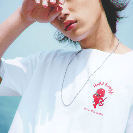 『LOUPS BLANCS』 ホットスタッフボートネック Tシャツ (White)