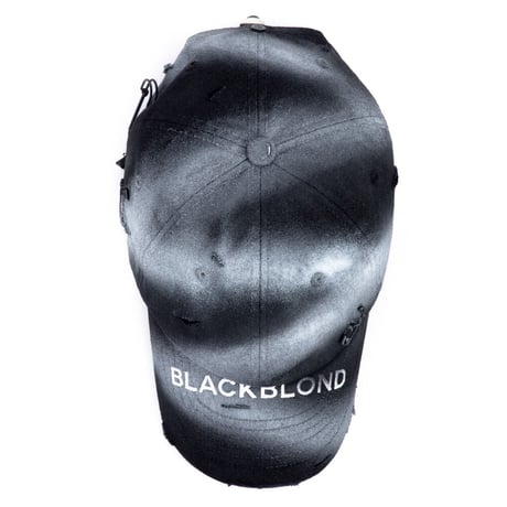 『BLACKBLOND』   Ripped Sprayed Custom Covered Logo Cap (Black,Blue,Red,White)