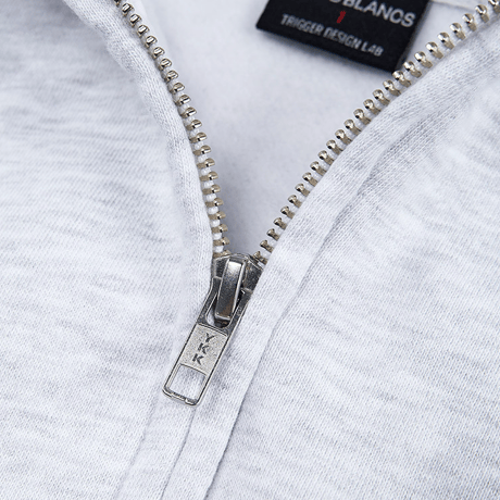 『LOUPS BLANCS』  インザルームカラージップアップスウェット  (Melange Grey)