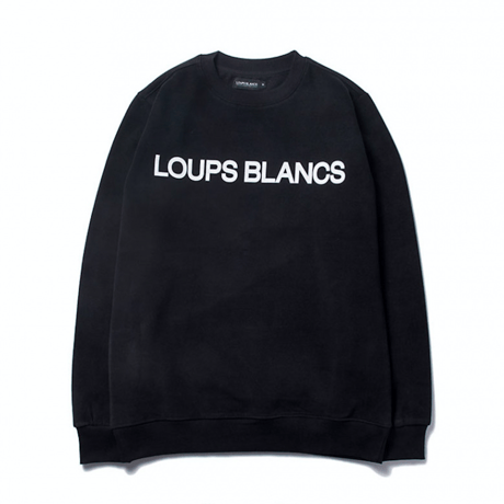 【再入荷】『LOUPS BLANCS』オリジナルロゴスウェットシャツ (Black)