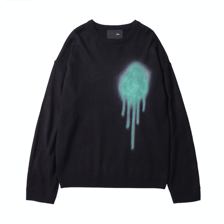 『 BY.L 』    スプレーペインティングニット (Black)