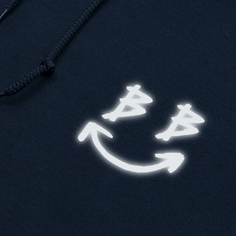 Blackblond Reflective Smile Logo Hoodie (Navy)