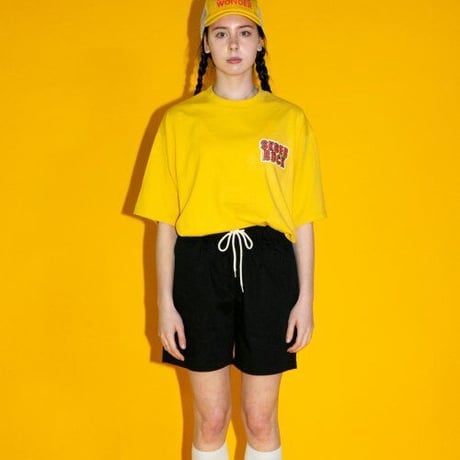『SK8ER ROCK』 　3D ロゴ半袖 Tシャツ (Yellow)