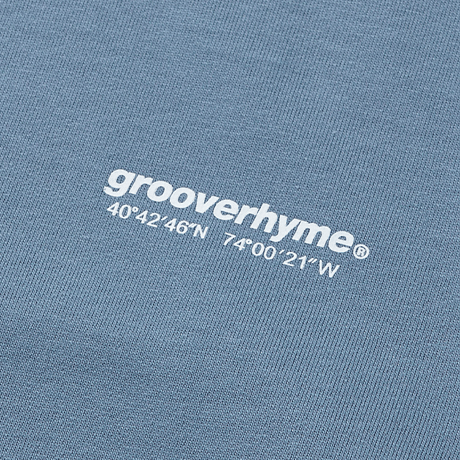 『grooverhyme』 　NYC ロケーションロングスリーブ Tシャツ (Blue)