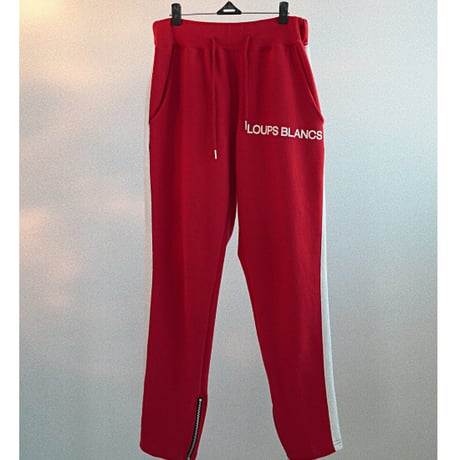 『LOUPS BLANCS』SIDE LINE ZIPPER TRACK PANTS (Red)