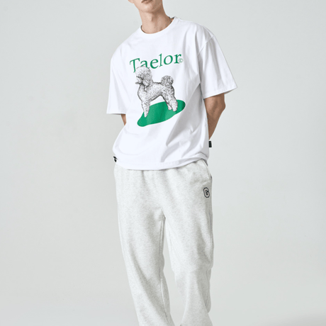『GROOVE RHYME』 taelor series poodle t-shirts (Green)