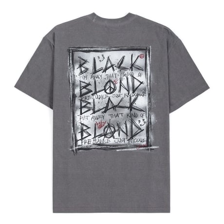 『BLACKBLOND』　ディスオーダーピグメント Tシャツ (Gray)
