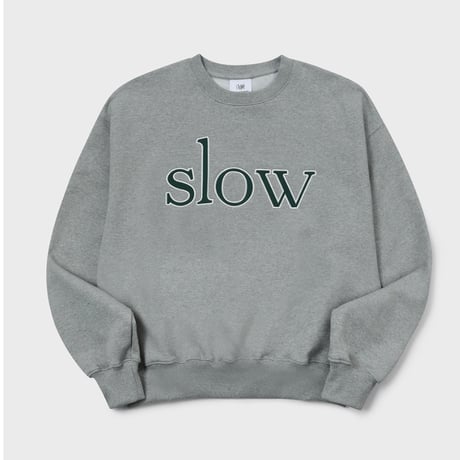 『SLOW RECORD HOUSE』　SLOW パッチスウェットシャツ (Grey)