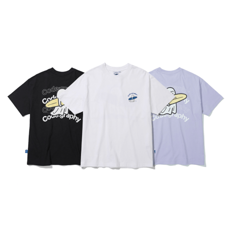 『Code:graphy』 　CGP X PD ゴーストサーファー Tシャツ (Lilac)