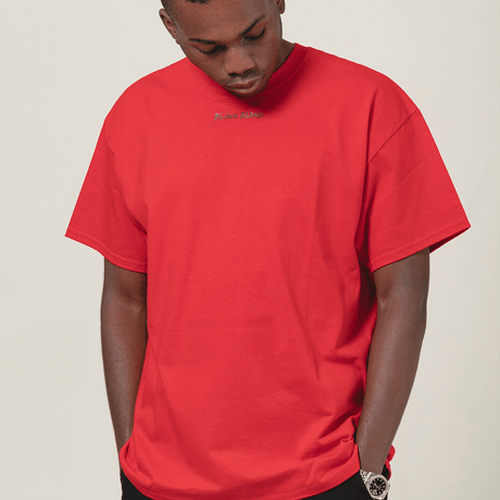 『BLACKBLOND』 イノセントクライムショートスリーブ Tシャツ (Red)