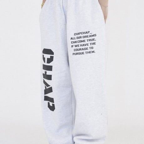 『CHAP CHAP』 　アーミーチャップスウェットパンツ (White Melange)