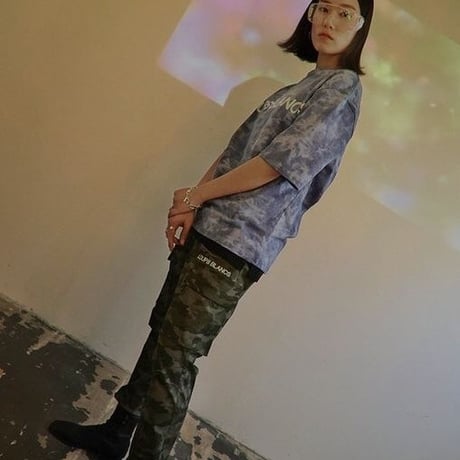 『LOUPS BLANCS』 ホログラムロゴ Tシャツ (Tiedie)