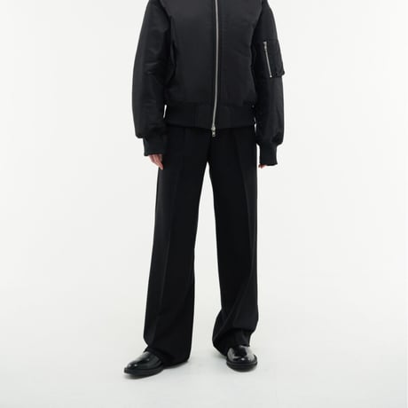『HIFIFNK』  alden wool trousers pants (Black)
