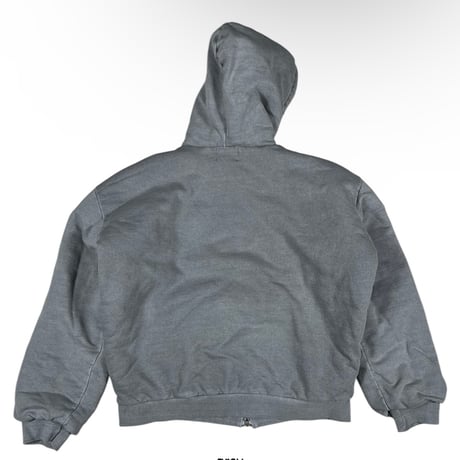 『SK8ER ROCK』 　scribble padded pigment sweat hood zip-up (Gray)