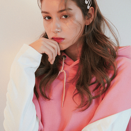 『LOUPS BLANCS』レイヤードフードボレロ (Pink)