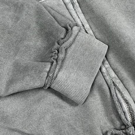 『SK8ER ROCK』 　スターリバースピグメントスウェットパーカージップアップ (Grey)