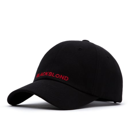 『BLACKBLOND』  　オリジナルロゴキャップ (Black/Red)