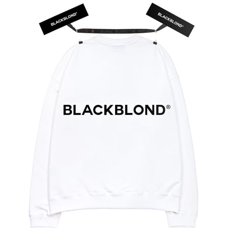 『BLACKBLOND』 　クラシックスマイルロゴスウェット (White)