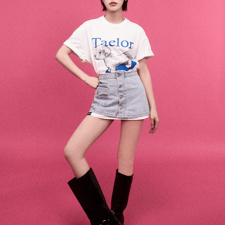 『GROOVE RHYME』 taelor series maltese t-shirts (Blue)