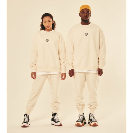 『PEACE OF ALL DAY』 　シンボルスウェットシャツ (Cream)