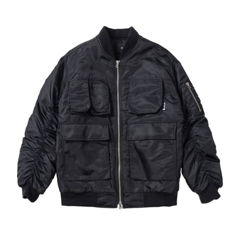 『 BY:L 』 　マルチポケットオーバーサイズMA-1  (Black)