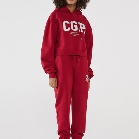 『Code:graphy』 　アーチロゴクロップパーカー (Red)
