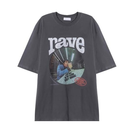 『HIFIFNK』  アングルデジタルプリントTシャツ (White、Charcoal)