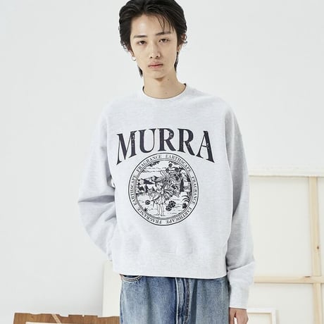 『MURRA AER 』  リリークロップスウェットシャツ (Heather Grey)