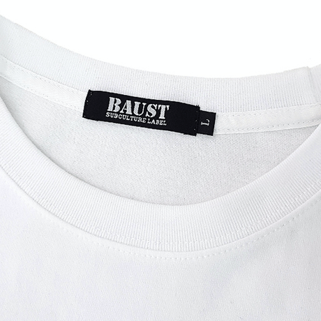 『BAUST』  シグネチャーロゴスカルショートスリーブ Tシャツ (White)