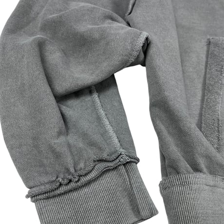 『SK8ER ROCK』 　スターリバースピグメントスウェットパーカージップアップ (Grey)
