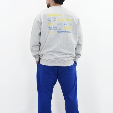 『OKENS SEOUL 』 Vaccinated RISE crewneck  (Oatmeal)