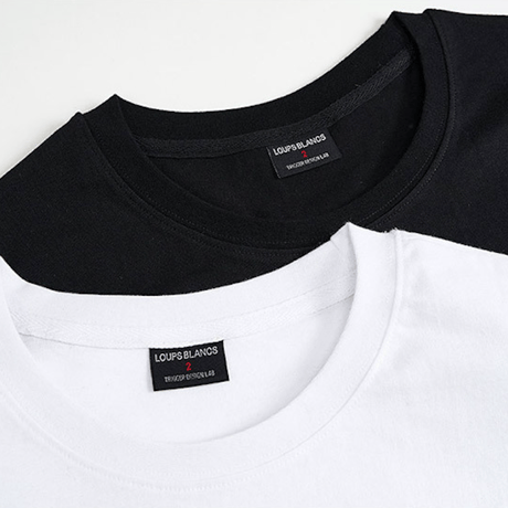 『LOUPS BLANCS』  Little Hot Stuff Ver.1 Oversize Half T-shirt  (White, Black)