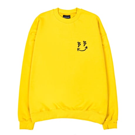 『BLACKBLOND』 　クラシックスマイルロゴスウェット (Yellow)