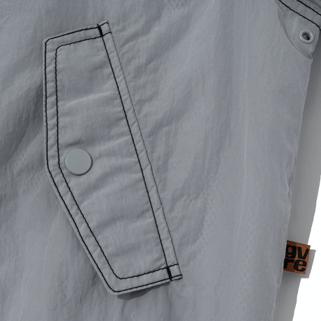 『GROOVE RHYME』 (W) ステッチポイントブルゾン (Light Grey)