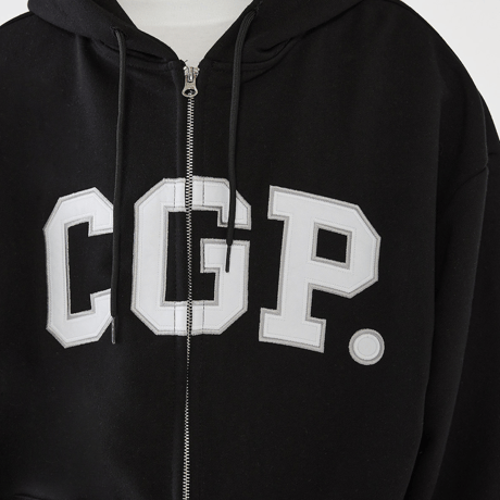 『Code:graphy』 　アーチロゴジップアップパーカー (Black)