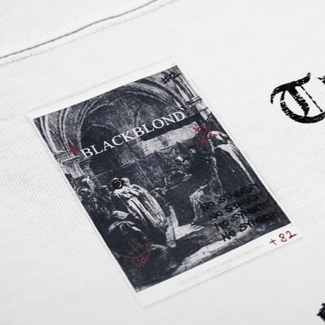 『BLACKBLOND』　crushed faith sweatshirt (White)