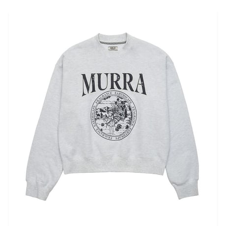 『MURRA AER 』  リリークロップスウェットシャツ (Heather Grey)