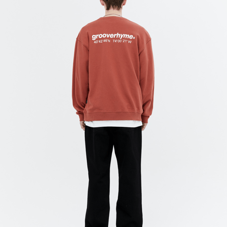 『grooverhyme』 　NYC ロケーションスウェット (Brick)