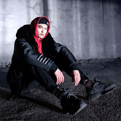 Blackblond Reversible Fur Hood Jacket (Black)