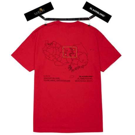 『BLACKBLOND X MAISON』 　ショートスリーブ Tシャツ (Red)